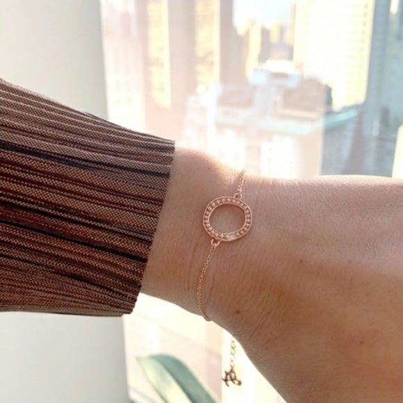 Adore by Swarovski Circle Rose Gold Bracelet - Picture 4 of 9